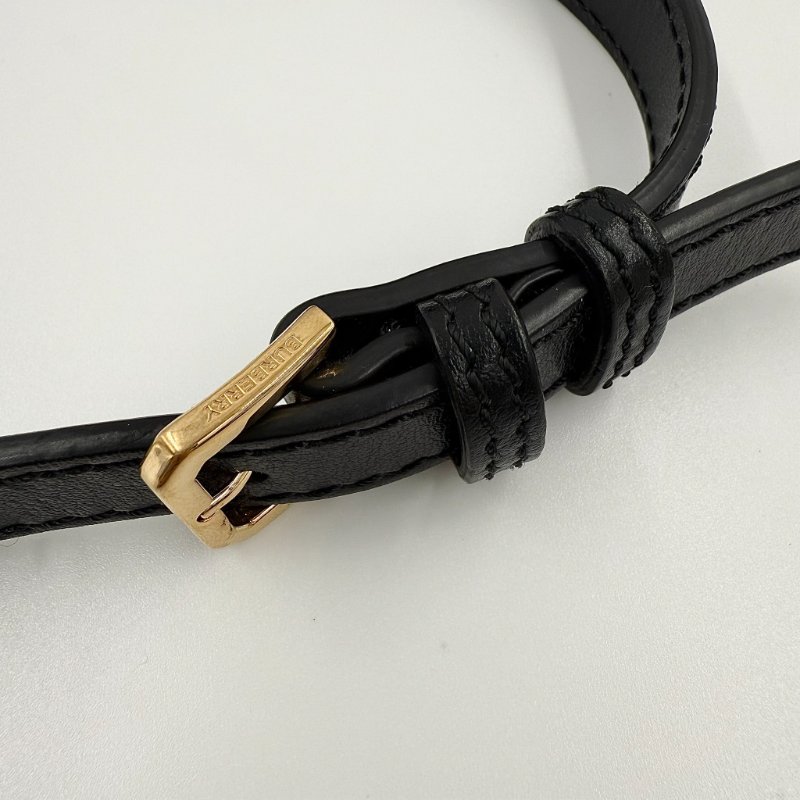 Burberry - 黑色牛皮金釦TB相機包-15