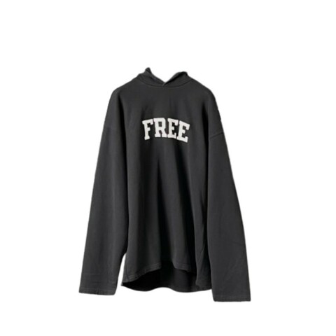 Balenciaga FREE 黑色棉質鬆身衛衣 1碼