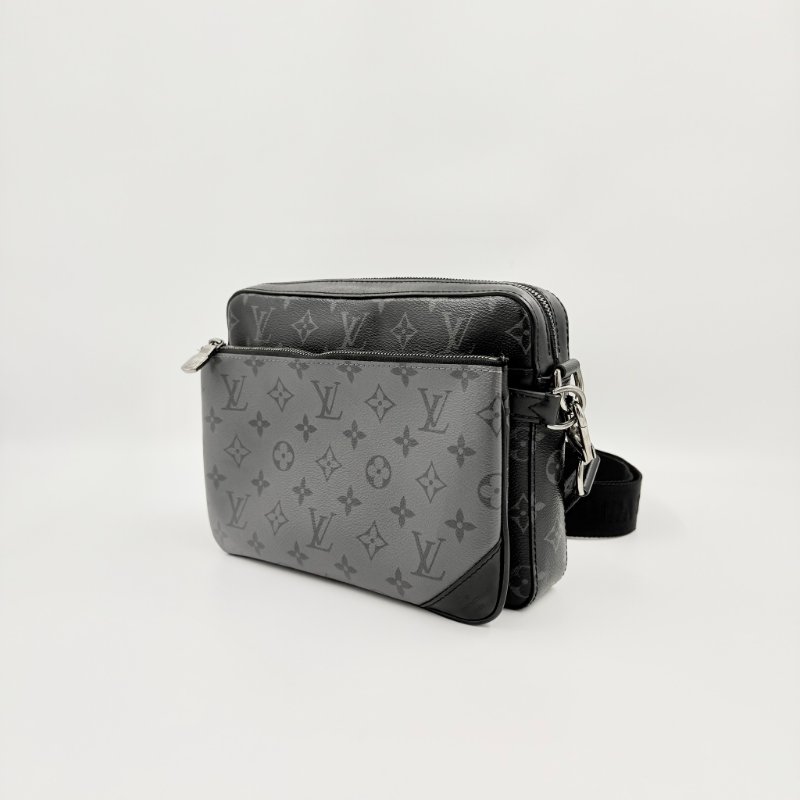 Louis Vuitton - 黑灰原花Trio黑武士三合一郵差包-2