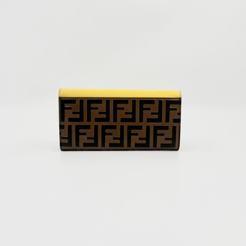 FENDI - 黃色拚FF LOGO WOC 斜背包-2