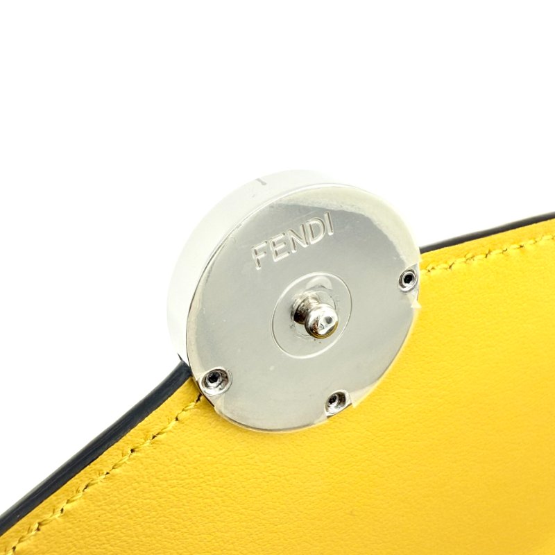 FENDI - 黃色拚FF LOGO WOC 斜背包-14