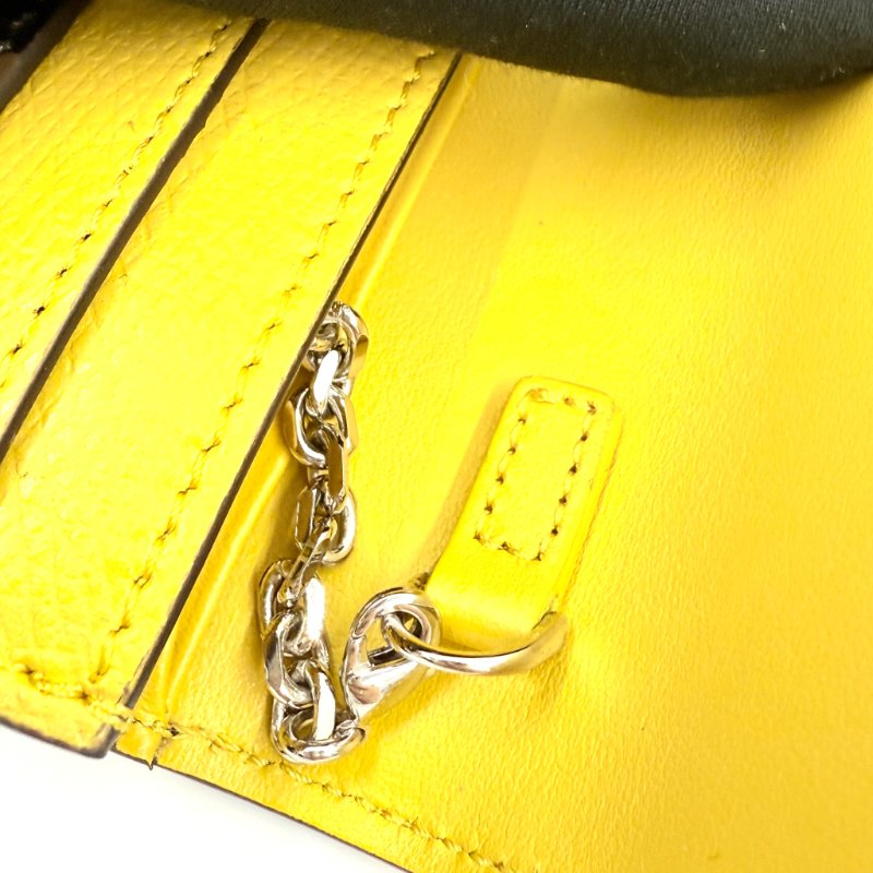 FENDI - 黃色拚FF LOGO WOC 斜背包-18