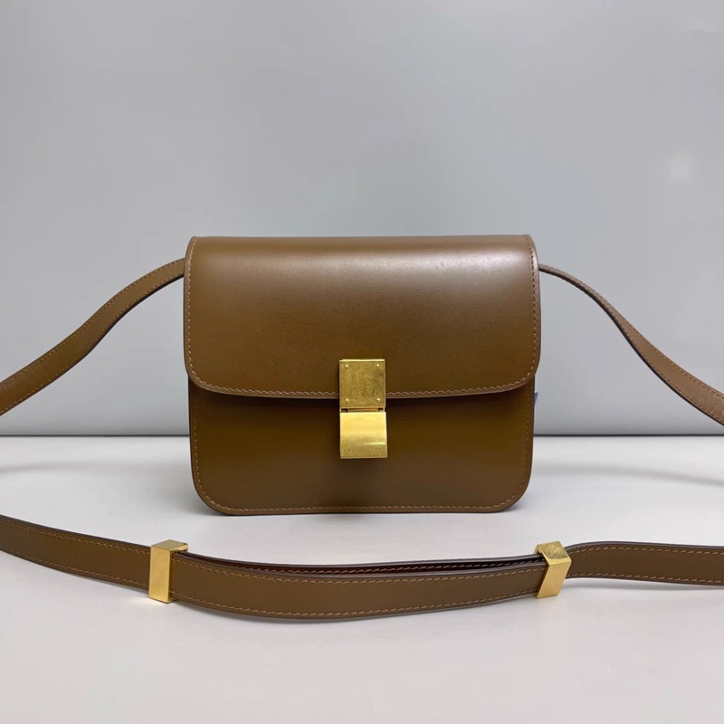 Celine賽琳 新標小號Teen Box焦糖包-0