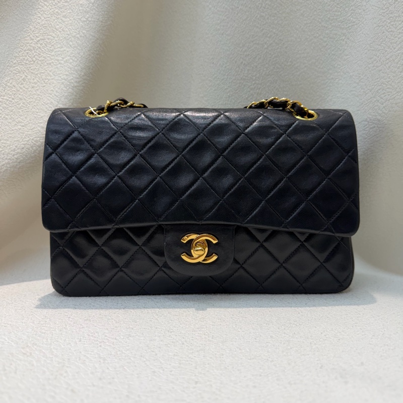 Chanel 黑金色CF 26 Double Flap Bag XC174-0