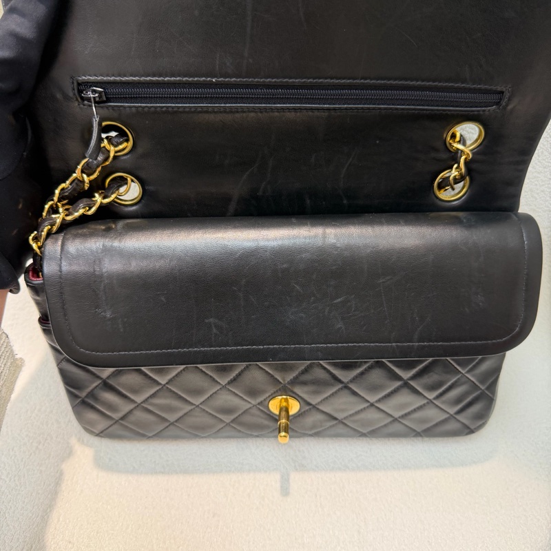 Chanel 黑金色CF 26 Double Flap Bag XC174-17