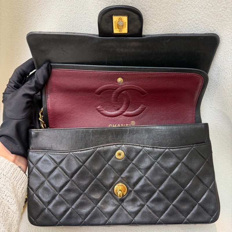 Chanel 黑金色CF 26 Double Flap Bag XC174-18