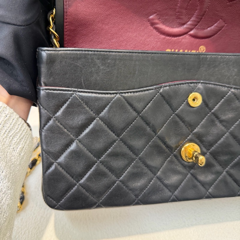 Chanel 黑金色CF 26 Double Flap Bag XC174-19