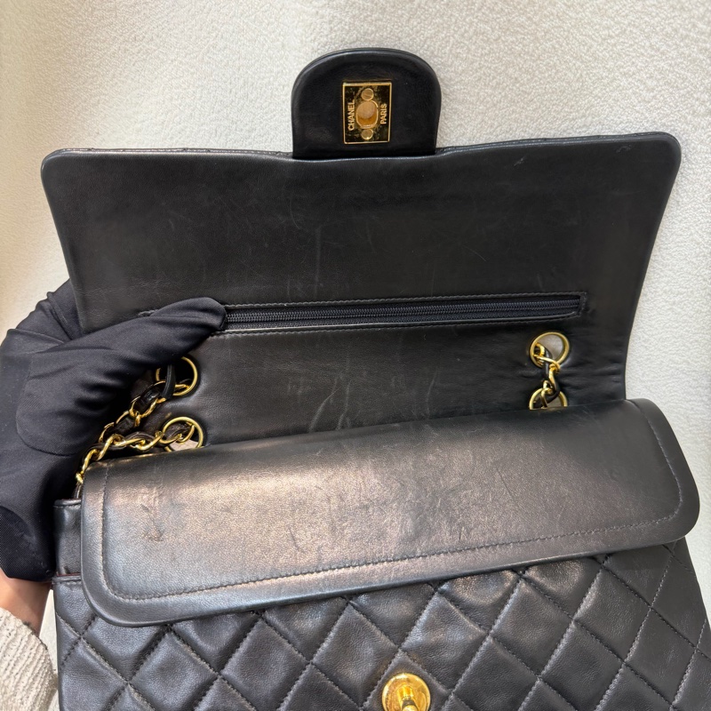 Chanel 黑金色CF 26 Double Flap Bag XC174-36