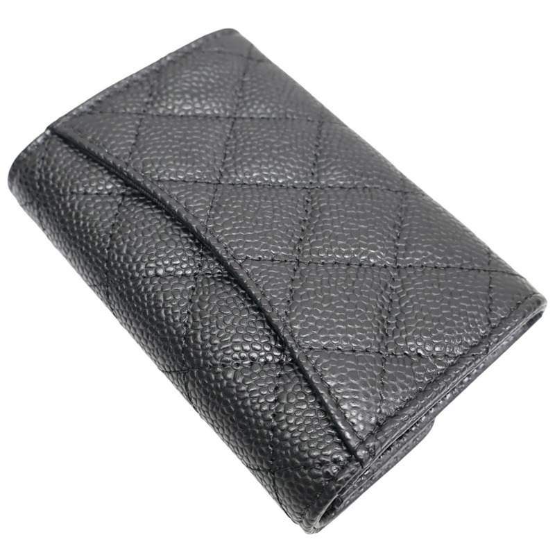 黑色 菱格紋 荔枝紋 牛皮 卡夾 名片夾 AP0214【CHANEL 香奈兒】 AP0214-3