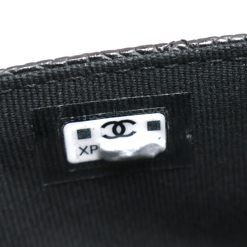 黑色 菱格紋 荔枝紋 牛皮 卡夾 名片夾 AP0214【CHANEL 香奈兒】 AP0214-8