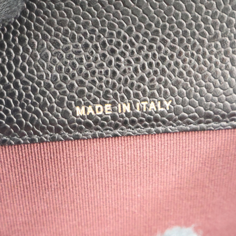 黑色 菱格紋 荔枝紋 牛皮 卡夾 名片夾 AP0214【CHANEL 香奈兒】 AP0214-9