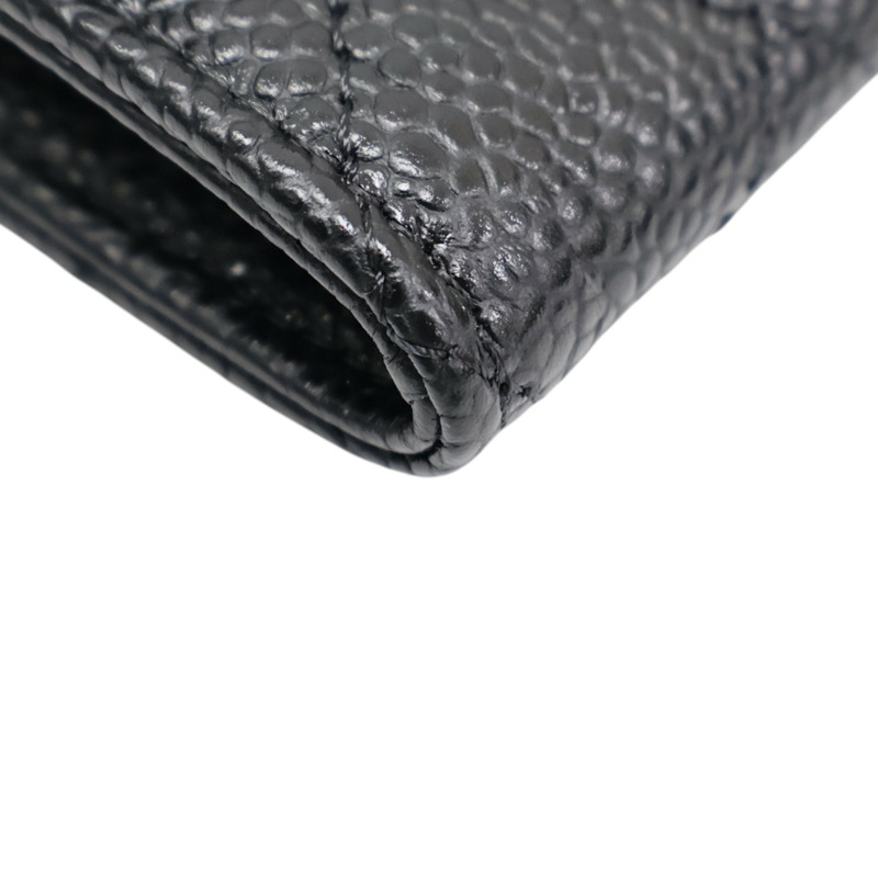 黑色 菱格紋 荔枝紋 牛皮 卡夾 名片夾 AP0214【CHANEL 香奈兒】 AP0214-11