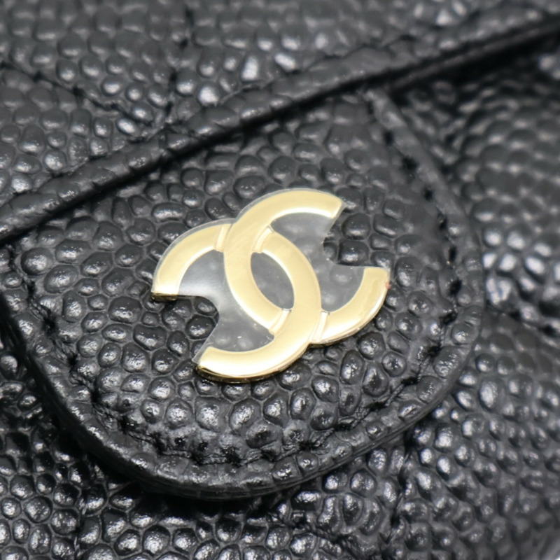 黑色 菱格紋 荔枝紋 牛皮 卡夾 名片夾 AP0214【CHANEL 香奈兒】 AP0214-14