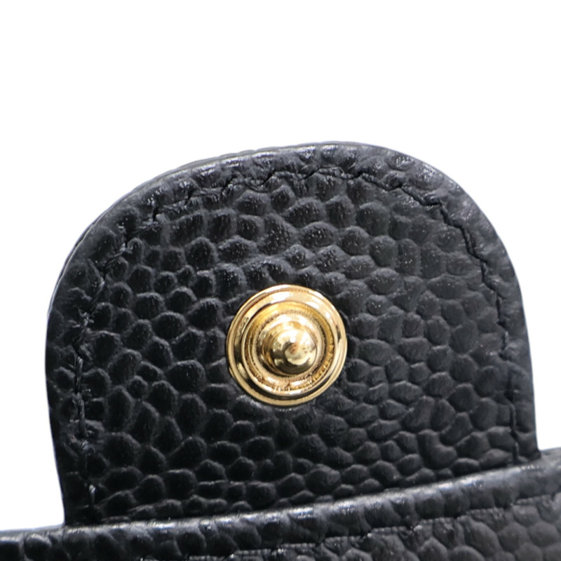 黑色 菱格紋 荔枝紋 牛皮 卡夾 名片夾 AP0214【CHANEL 香奈兒】 AP0214-15