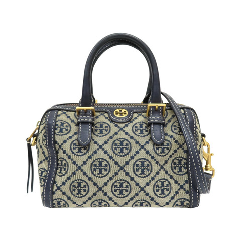 藍色 帆布 Mini 波士頓 兩用包 82939【TORY BURCH 湯麗柏琦】 82939