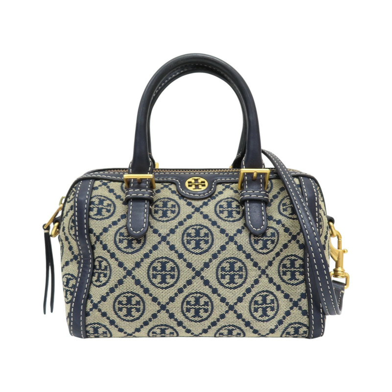 藍色 帆布 Mini 波士頓 兩用包 82939【TORY BURCH 湯麗柏琦】 82939-0