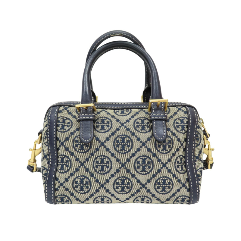 藍色 帆布 Mini 波士頓 兩用包 82939【TORY BURCH 湯麗柏琦】 82939-1