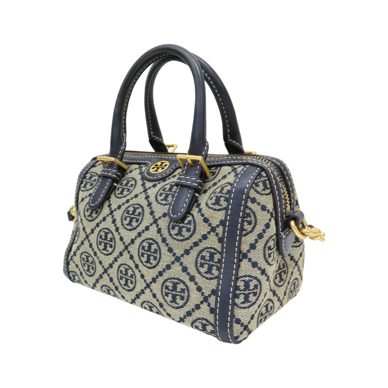 藍色 帆布 Mini 波士頓 兩用包 82939【TORY BURCH 湯麗柏琦】 82939-2