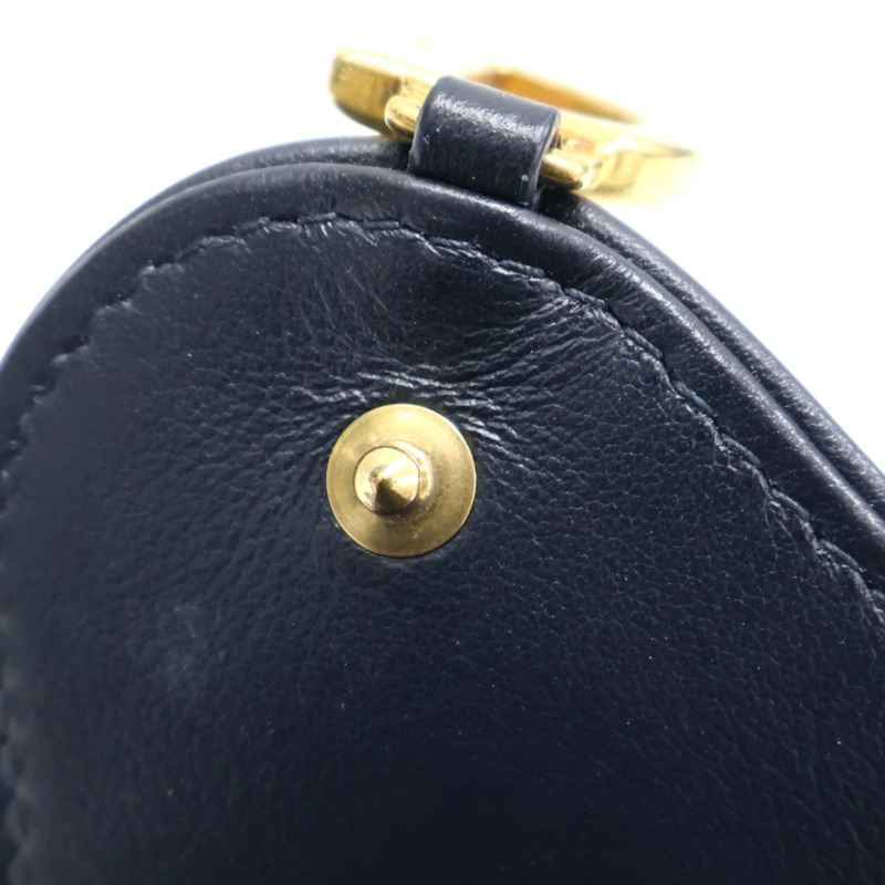 藍色 緹花帆布 扣式 短夾【Dior 迪奧】-18