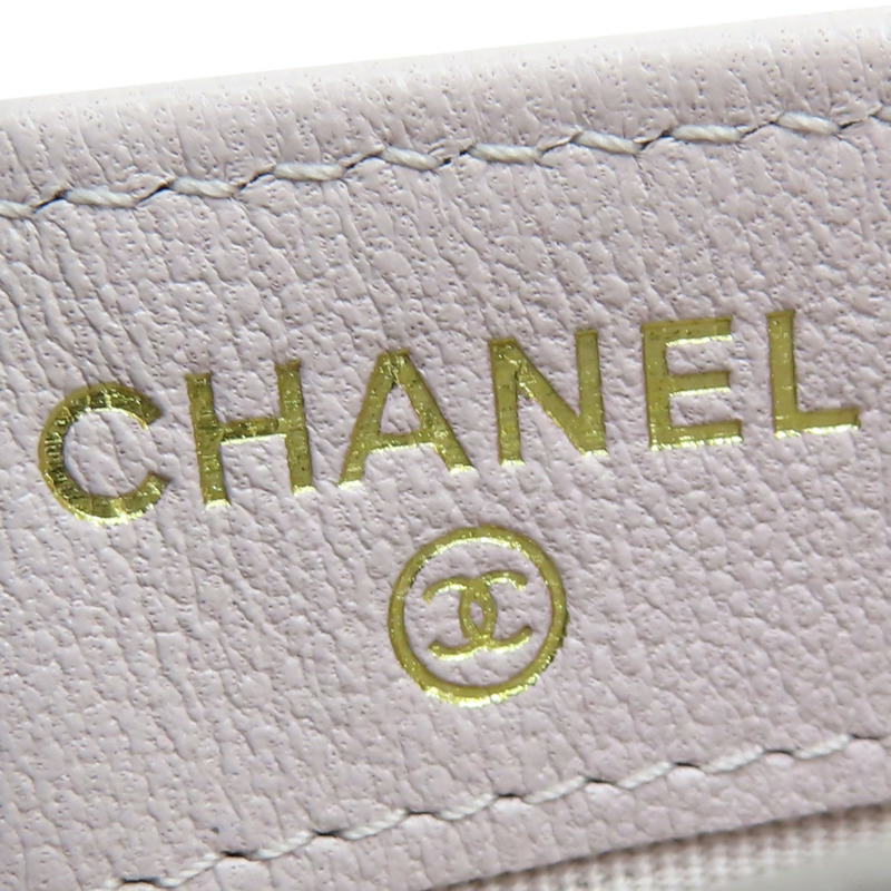 紫色 菱格紋牛皮 卡夾 名片夾【CHANEL 香奈兒】 AP4916-8