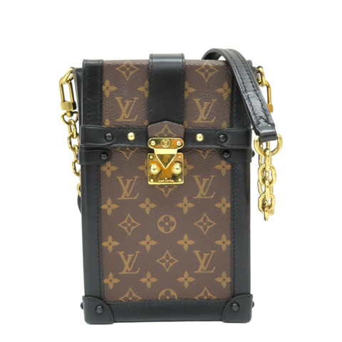棕色 原花帆布 Pochette 行李箱 垂直 肩背包 M63913【LOUIS VUITTON LV 路易威登】 M63913