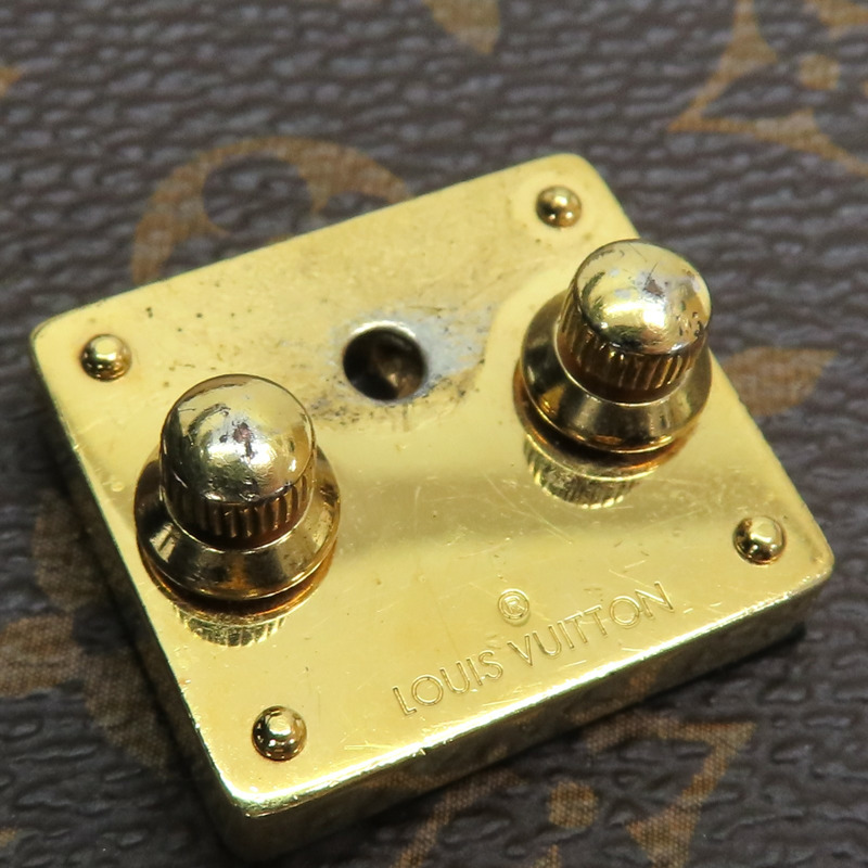 棕色 原花帆布 Pochette 行李箱 垂直 肩背包 M63913【LOUIS VUITTON LV 路易威登】 M63913-13