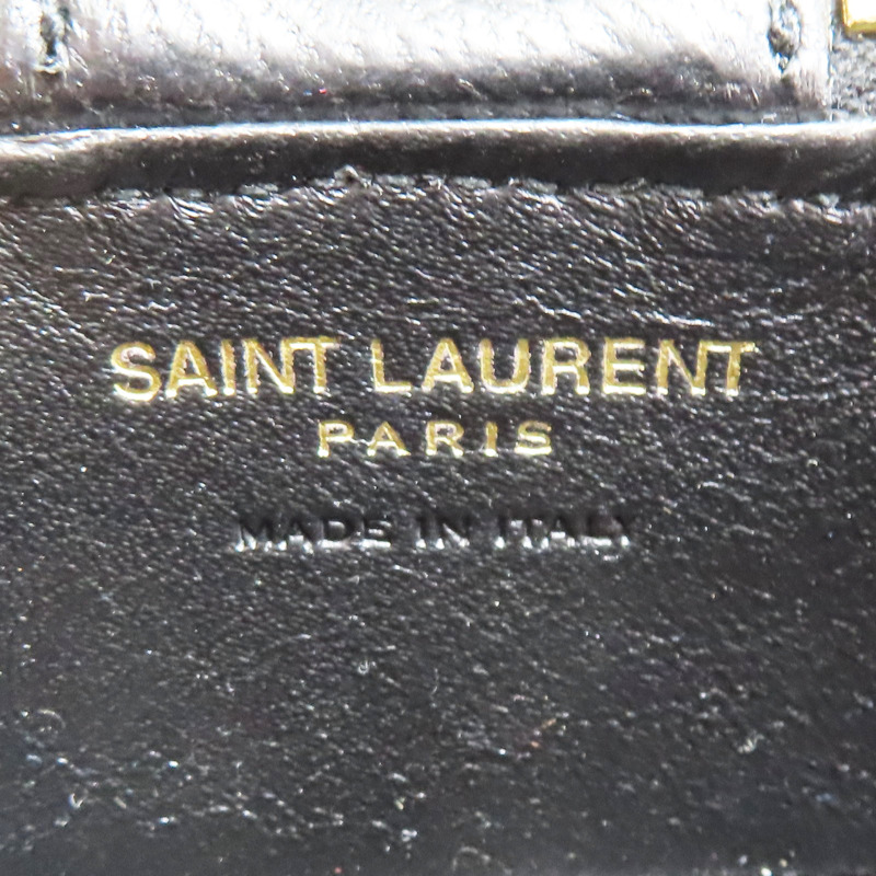 黑色 羊皮 方盒 手提包【SAINT LAURENT 聖羅蘭】 773592AABVP1000-5