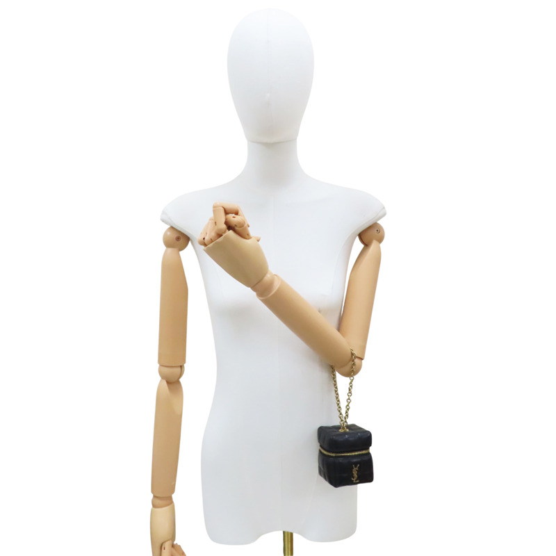 黑色 羊皮 方盒 手提包【SAINT LAURENT 聖羅蘭】 773592AABVP1000-7