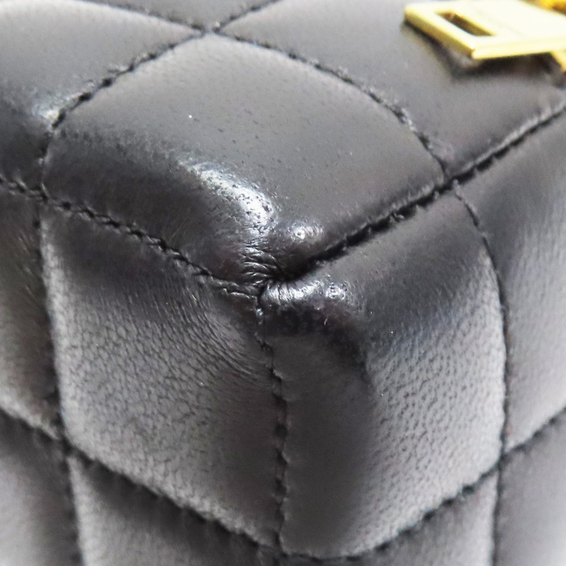 黑色 羊皮 方盒 手提包【SAINT LAURENT 聖羅蘭】 773592AABVP1000-9