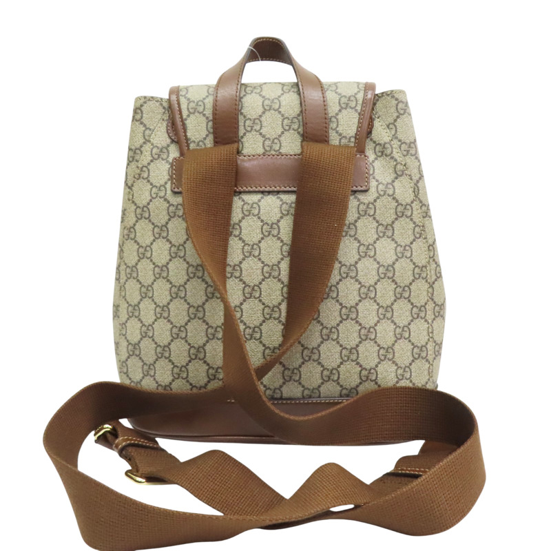 烏木色 GG Supreme PVC塗層帆布 後背包【GUCCI 古馳】 674147-1