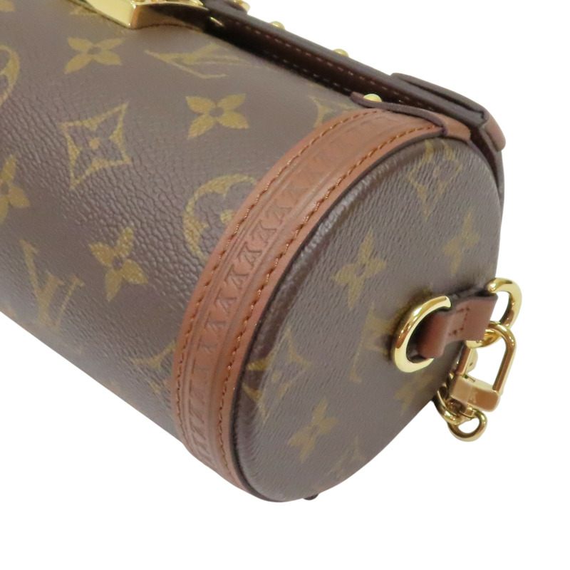 棕色 原花帆布 Papillon Trunk 金扣手挽肩背兩用袋【LOUIS VUITTON LV 路易威登】 M57835-8