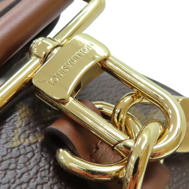 棕色 原花帆布 Papillon Trunk 金扣手挽肩背兩用袋【LOUIS VUITTON LV 路易威登】 M57835-13