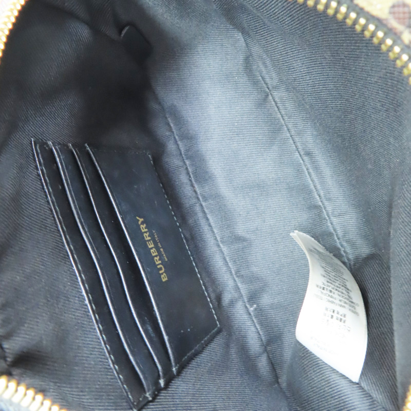 棕/黑色 PVC塗層帆布 TB Monogram Stripe 相機包 肩背包【BURBERRY 巴寶莉】 8021661-4