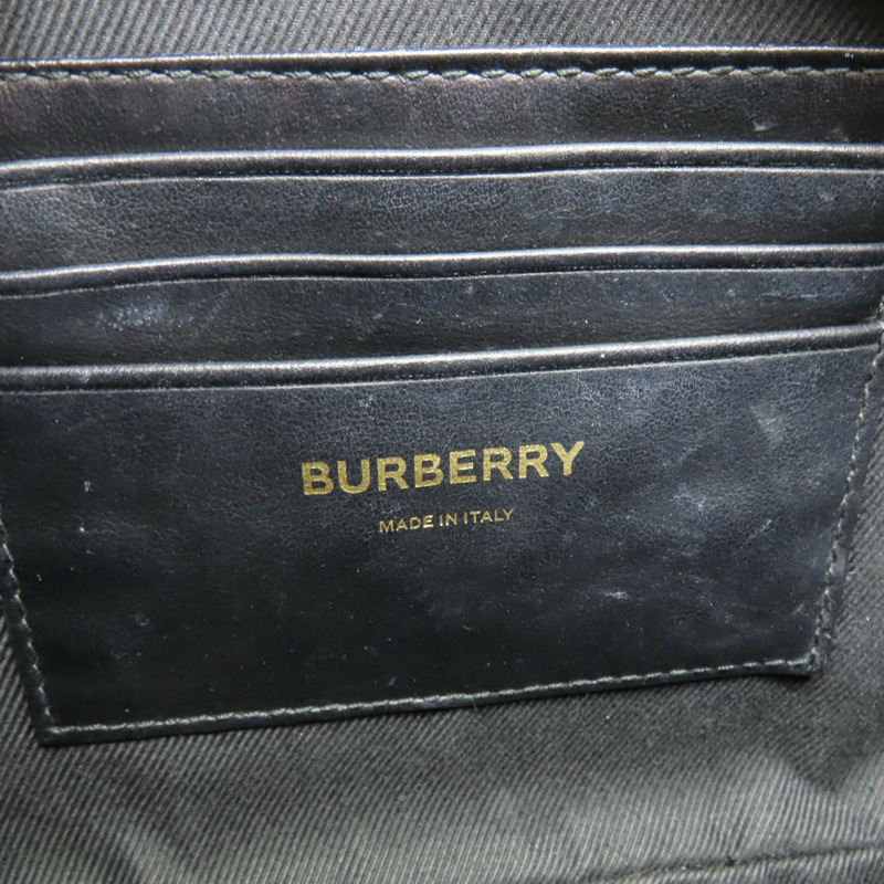 棕/黑色 PVC塗層帆布 TB Monogram Stripe 相機包 肩背包【BURBERRY 巴寶莉】 8021661-5