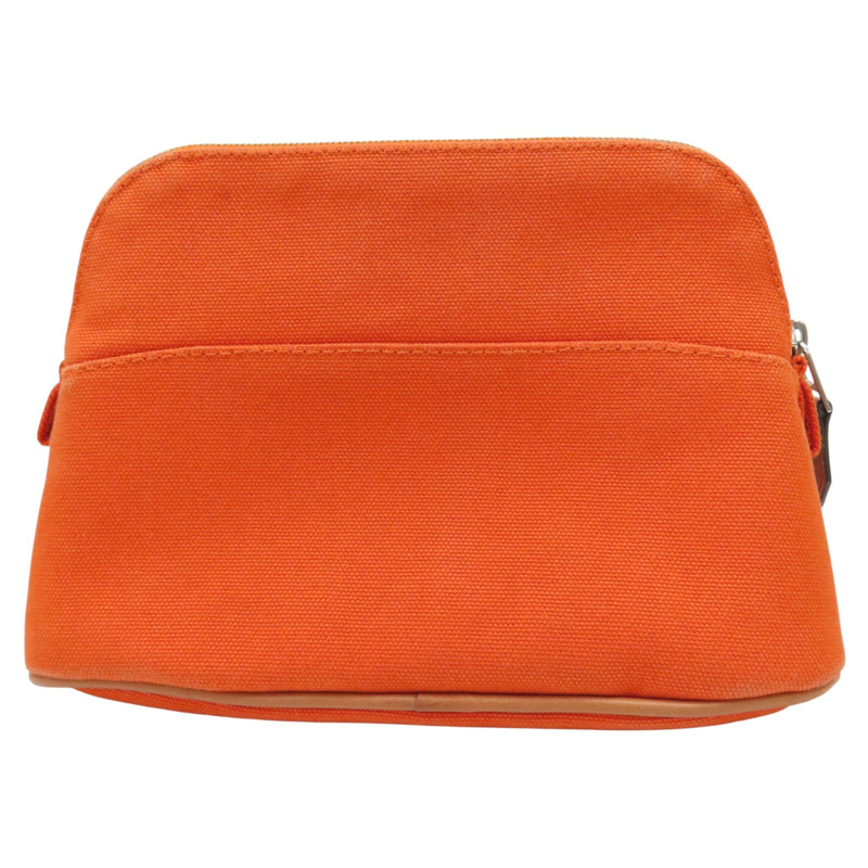 橘色 帆布 Bolide 拉鍊收納包【HERMES 愛馬仕】 H104773M-1