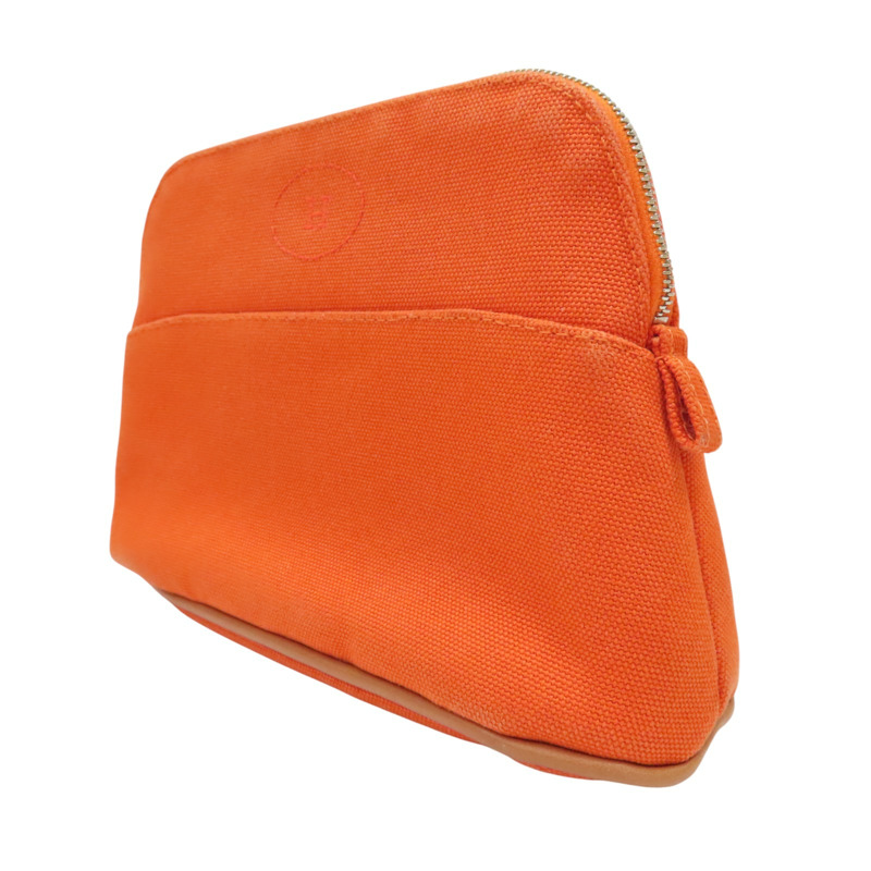 橘色 帆布 Bolide 拉鍊收納包【HERMES 愛馬仕】 H104773M-2