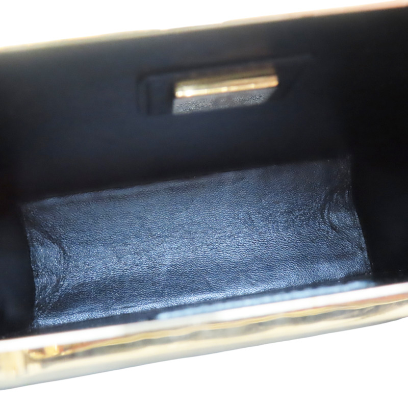 黑色 菱格紋 荔枝牛皮 鍊帶 肩背包 淡金釦【CHANEL 香奈兒】 AS3314-4