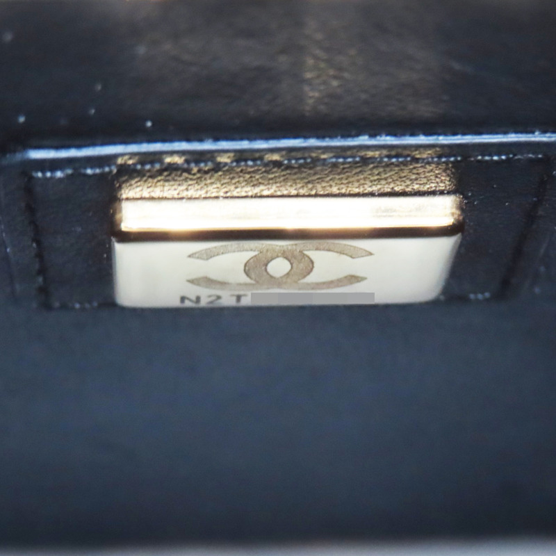 黑色 菱格紋 荔枝牛皮 鍊帶 肩背包 淡金釦【CHANEL 香奈兒】 AS3314-6