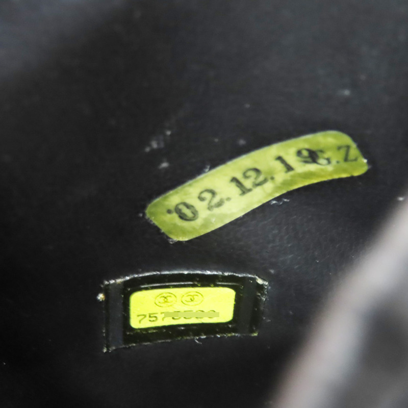 黑色 荔枝牛皮 Vintage Vanity 手提包 金釦【CHANEL 香奈兒】-7