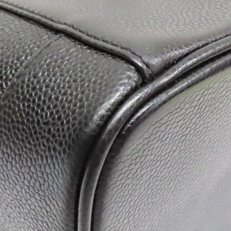 黑色 荔枝牛皮 Vintage Vanity 手提包 金釦【CHANEL 香奈兒】-11