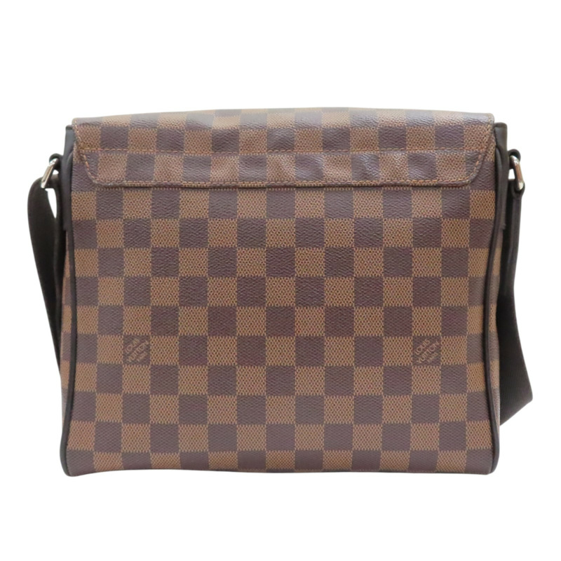 棕色 棋盤格帆布 DISTRICT 翻蓋斜背包【LOUIS VUITTON LV 路易威登】 N41031-1