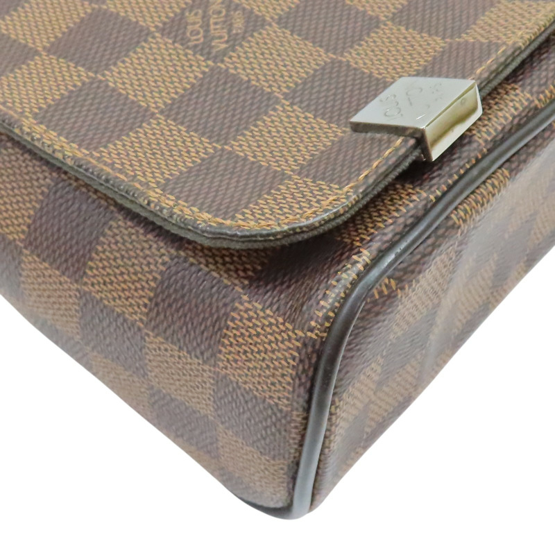 棕色 棋盤格帆布 DISTRICT 翻蓋斜背包【LOUIS VUITTON LV 路易威登】 N41031-10
