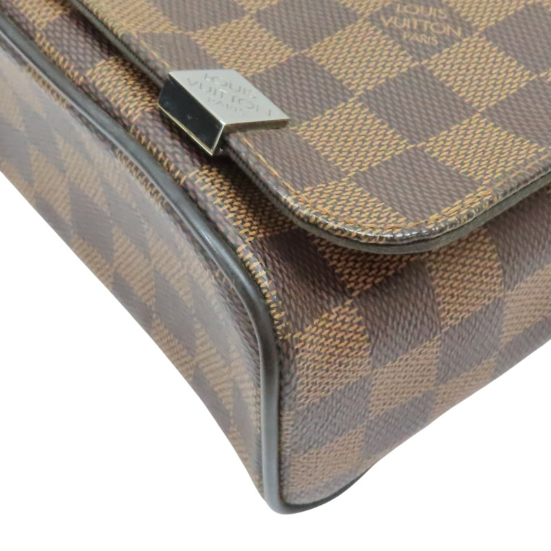 棕色 棋盤格帆布 DISTRICT 翻蓋斜背包【LOUIS VUITTON LV 路易威登】 N41031-11
