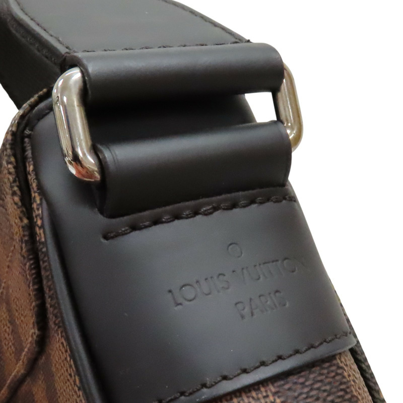 棕色 棋盤格帆布 DISTRICT 翻蓋斜背包【LOUIS VUITTON LV 路易威登】 N41031-14