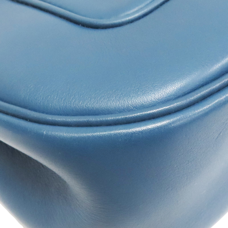 瑪瑙藍 Evercolor牛皮 Berline 28 肩背包 口P刻 銀釦【HERMES 愛馬仕】-9