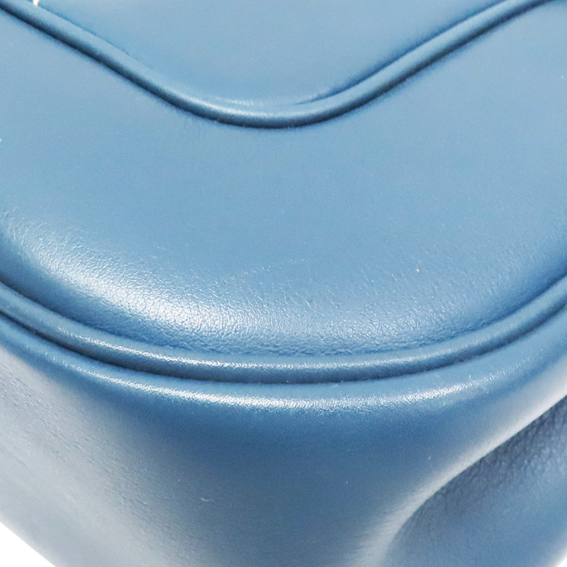 瑪瑙藍 Evercolor牛皮 Berline 28 肩背包 口P刻 銀釦【HERMES 愛馬仕】-10