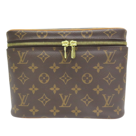 棕色 原花 PVC塗層帆布 NICE BB 手提化妝箱【LOUIS VUITTON LV 路易威登】 M42265