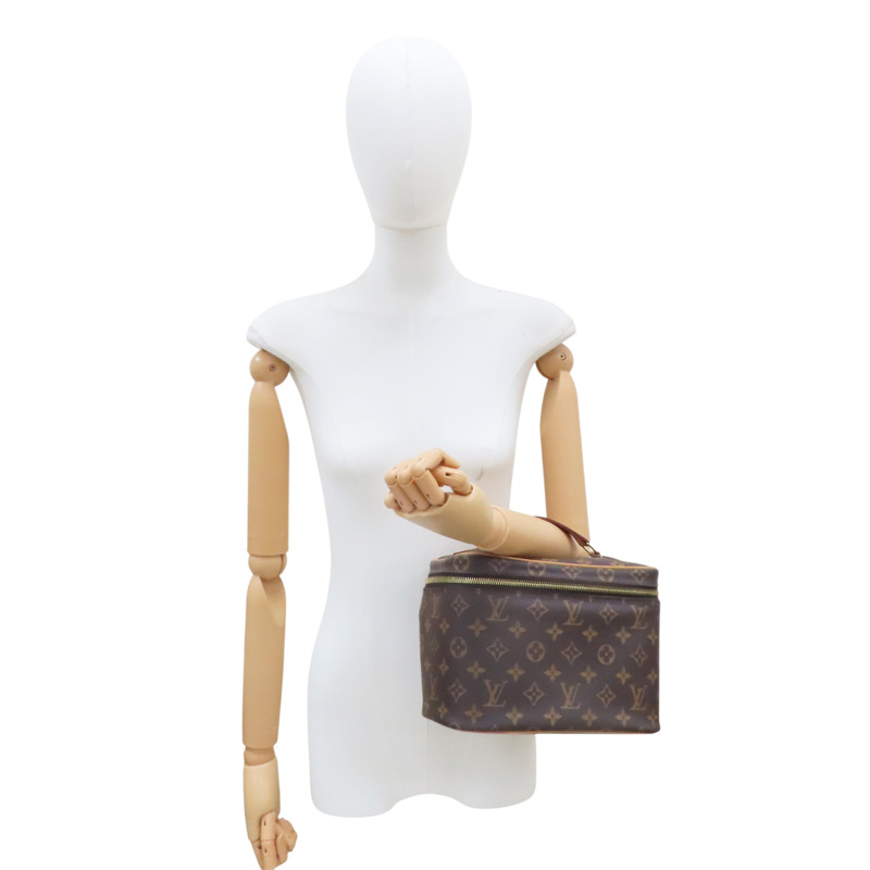 棕色 原花 PVC塗層帆布 NICE BB 手提化妝箱【LOUIS VUITTON LV 路易威登】 M42265-9