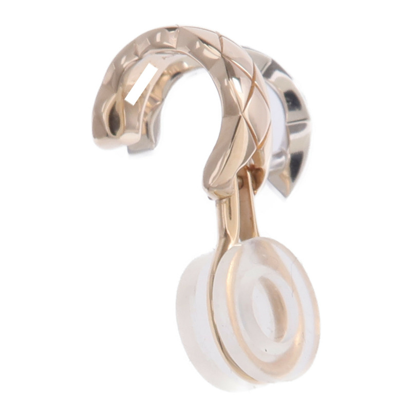 CHANEL 18K白金/玫瑰金Coco Crush Earring Cilp鑽石耳環-4