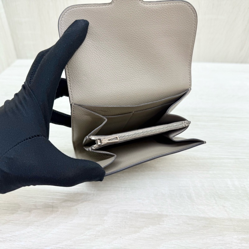 HERMES大象灰EPSOM銀釦兩折康康短夾-7